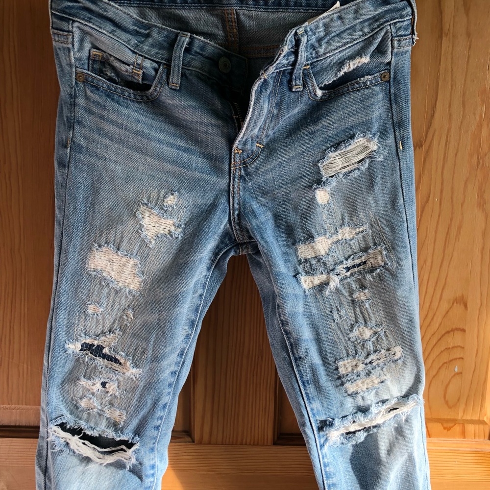 Abercrombie ripped jeans
